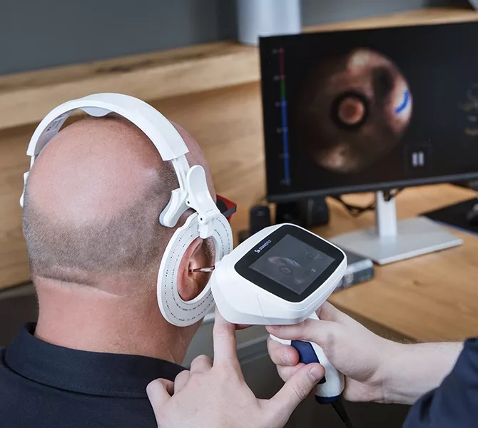 Ohrvermessung mit dem otoscan in Langenhahn
